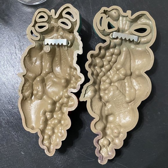 VINTAGE BURWOOD PLAQUES FRUIT SWAG KITCHEN DECOR WALL ART 1995 SET OF 2 - Picture 6 of 8